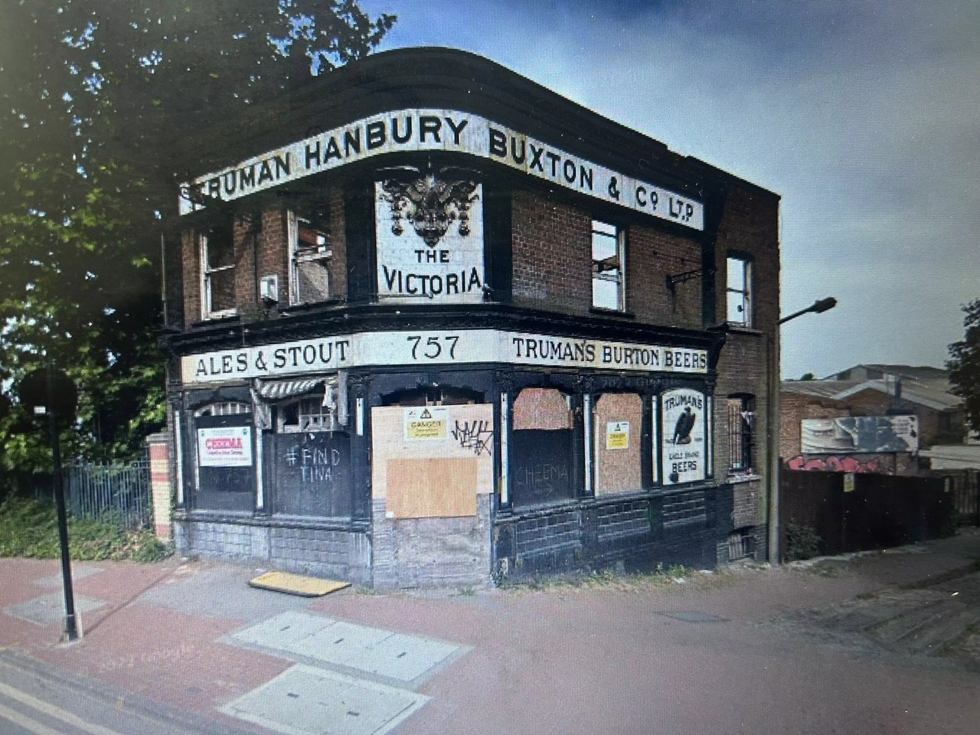 Image of old run down pub